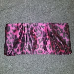 Express NWT Leopard Print Silky Clutch